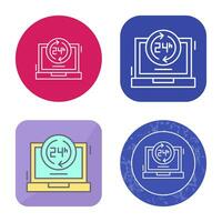 24 Hours Vector Icon