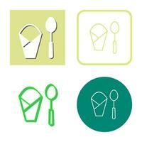 Spoon and Napkin Vector Icon