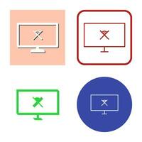 Unique Disconnected Network Vector Icon