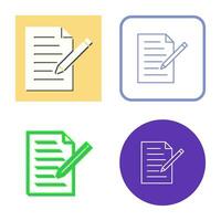Unique Edit Document Vector Icon