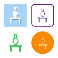 Vase Exhibit Vector Icon