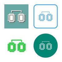 Processors Connected Vector Icon