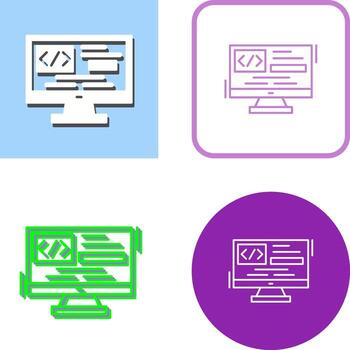 icono de vector de codificación