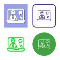 Online Interview Vector Icon