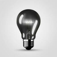 Idea concept. Light bulbs on white background photo