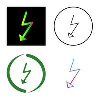 icono de vector de flash único