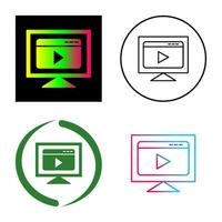 icono de vector de transmisión de video