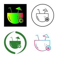 Coconut Drink Vector Icon