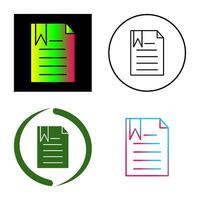 Unique Bookmarked Document Vector Icon