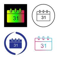 Unique Calendar Vector Icon