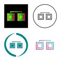 Unique Processors Connected Vector Icon