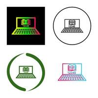 Unique Online Study Vector Icon