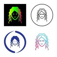 Hair Curly Vector Icon