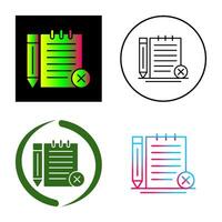 Unchecked Notes Vector Icon