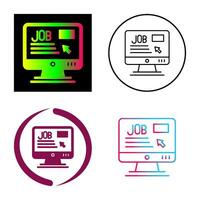 Online Job Vector Icon