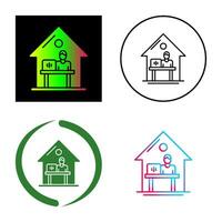 Work At Home Vector Icon