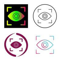 icono de vector de exploración ocular