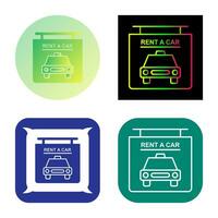 Rent a Car Vector Icon