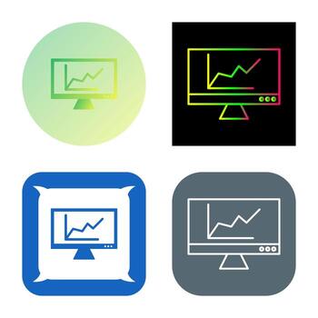 Online Graph Vector Icon