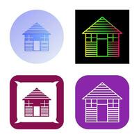 Wood Cabin Vector Icon