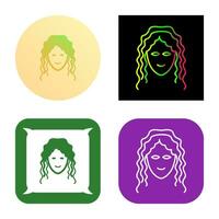 Hair Curly Vector Icon