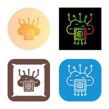 icono de vector de computación en la nube