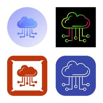 icono de vector de computación en la nube