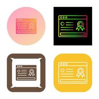 Online Certificate Vector Icon