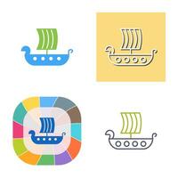 Viking Ship Vector Icon