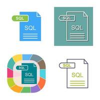 icono de vector de sql