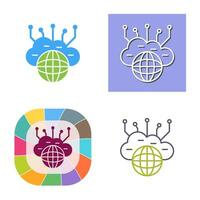 Computing Cloud Vector Icon