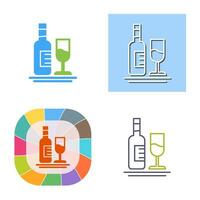 icono de vector de vino blanco