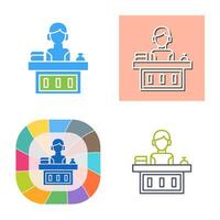 Office Reception Vector Icon