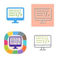 icono de vector de codificación