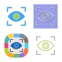 icono de vector de exploración ocular