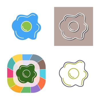 icono de vector de huevo frito