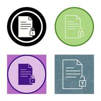 Unlock Documents Vector Icon