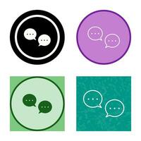 icono de vector de burbujas de conversación única