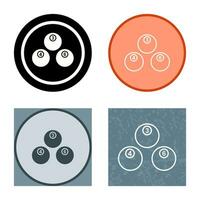 Unique Snooker Balls Vector Icon