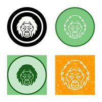 icono de vector de orangután