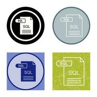 icono de vector de sql