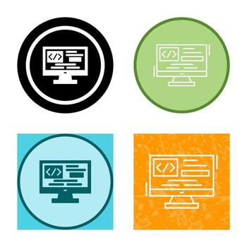 icono de vector de codificación