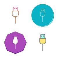 Unique USB Cable Vector Icon