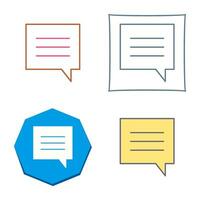 Unique Single Chat Bubble Vector Icon