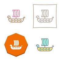 Viking Ship Vector Icon