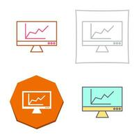 Online Graph Vector Icon