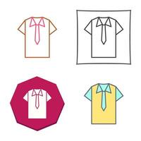 icono de vector de camisa y corbata