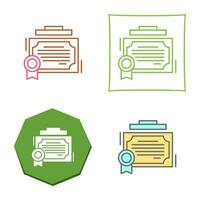 icono de vector de certificado