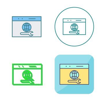 icono de vector de soporte web único