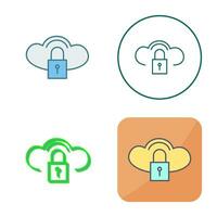 Secure Cloud Vector Icon